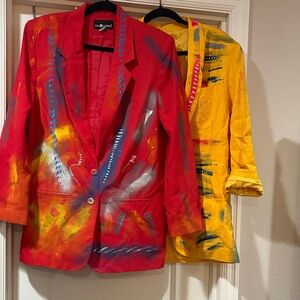 Bundle of vintage painted blazers